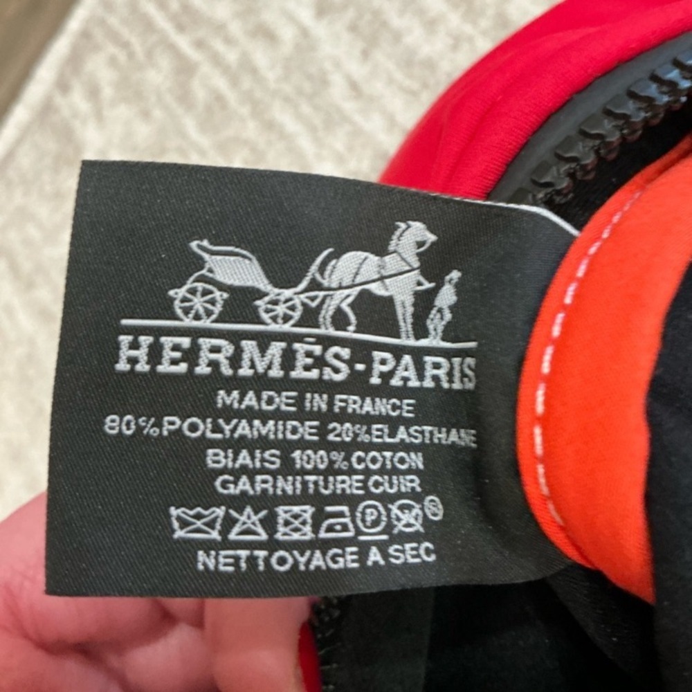 NWOT Hermes Red Trousse Clutch Pouch - Picture 6 of 6